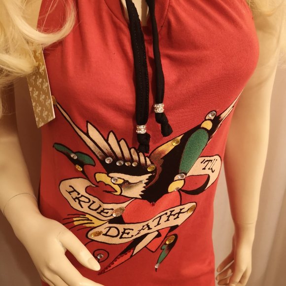 RARE custom vintage tangerine orange halter style dress! - Picture 5 of 13